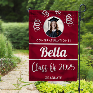 Custom Photo Class Of 2024 Graduation Garden Flag T368 111039