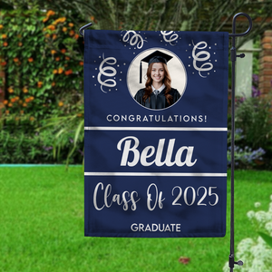 Custom Photo Class Of 2024 Graduation Garden Flag T368 111039