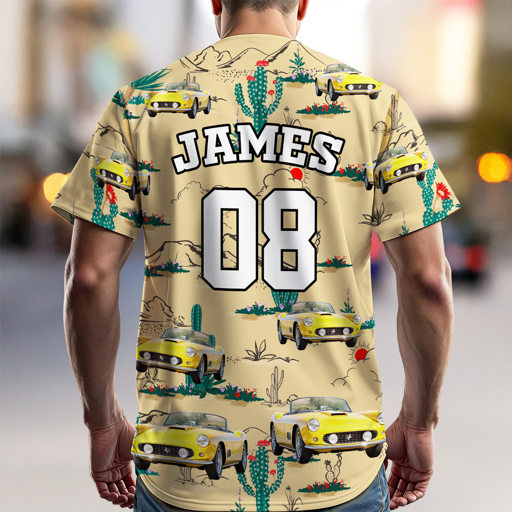 Custom Car Photo Authentic Hawaiian Baseball Jersey Shirt HO82 894258
