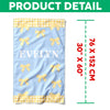 Custom Name Bows and Gingham Border Beach Towel - Personalized Summer Gift for Girls LM32 899663
