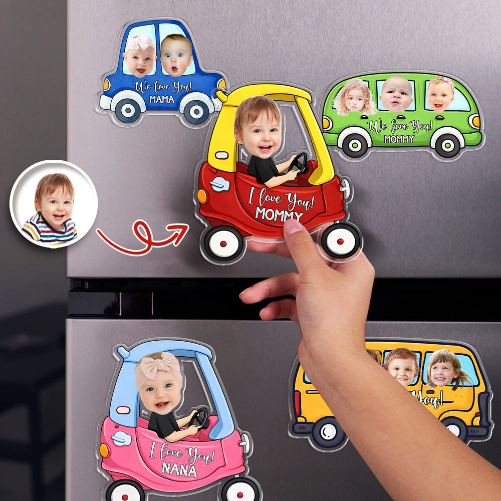 Custom Photo Funny Kid Car Acrylic Fridge Magnet LM32 899183