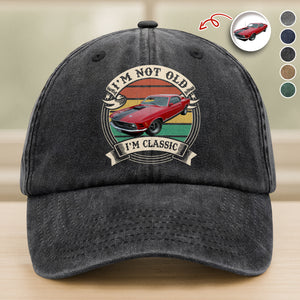 This Is How I Roll - Custom Car Photo Route 66 Vintage Washed Denim Baseball Cap CH07 896426