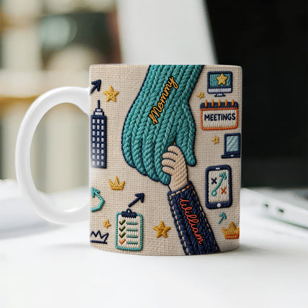 Personalized Working Mom Knitted Yarn 3D Effect Mug - Mother's Day Gift HO82 901572