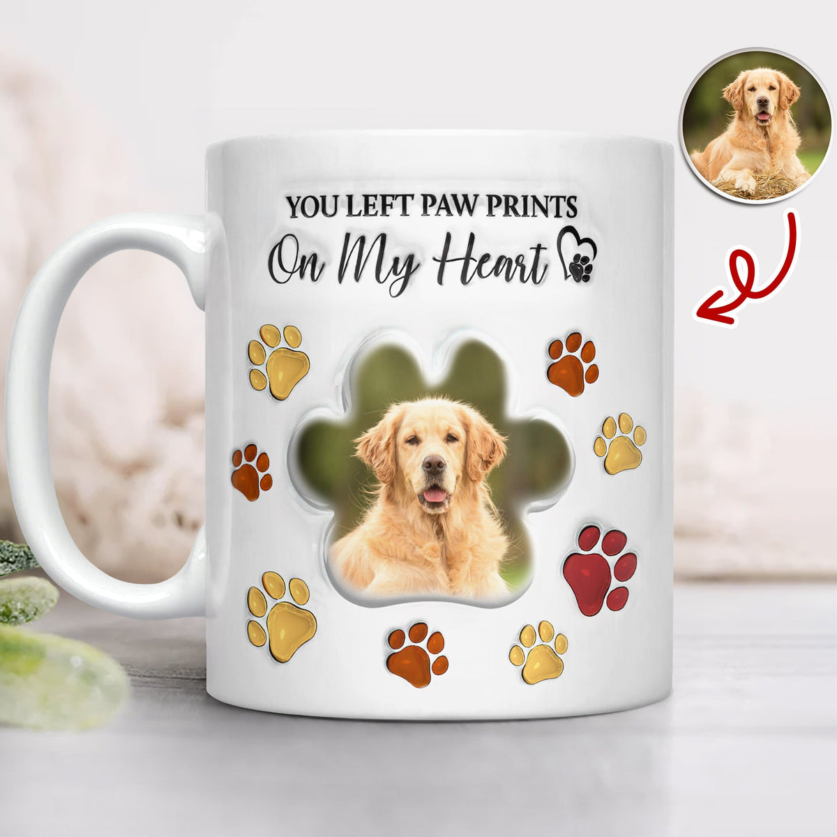 Custom Photo Forever In My Heart Memorial 3D Inflated Effect Printed Mug HA75 897066