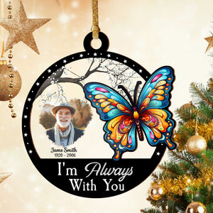 Custom Photo I'm Always With You Memorial Wood And Acrylic Ornament HO82 891138