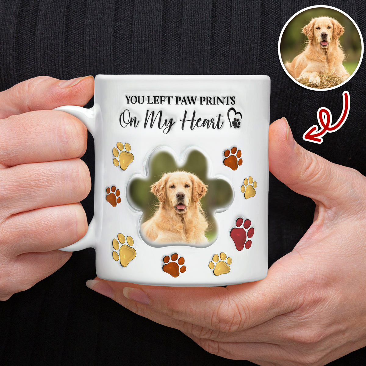 Custom Photo Forever In My Heart Memorial 3D Inflated Effect Printed Mug HA75 897066