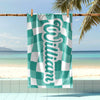 Personalized Vans Checker Pattern In Retro Style Beach Towel HA75 892798