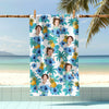 Custom Human Photo Tropical Vibe Family Beach Towel HA75 892646