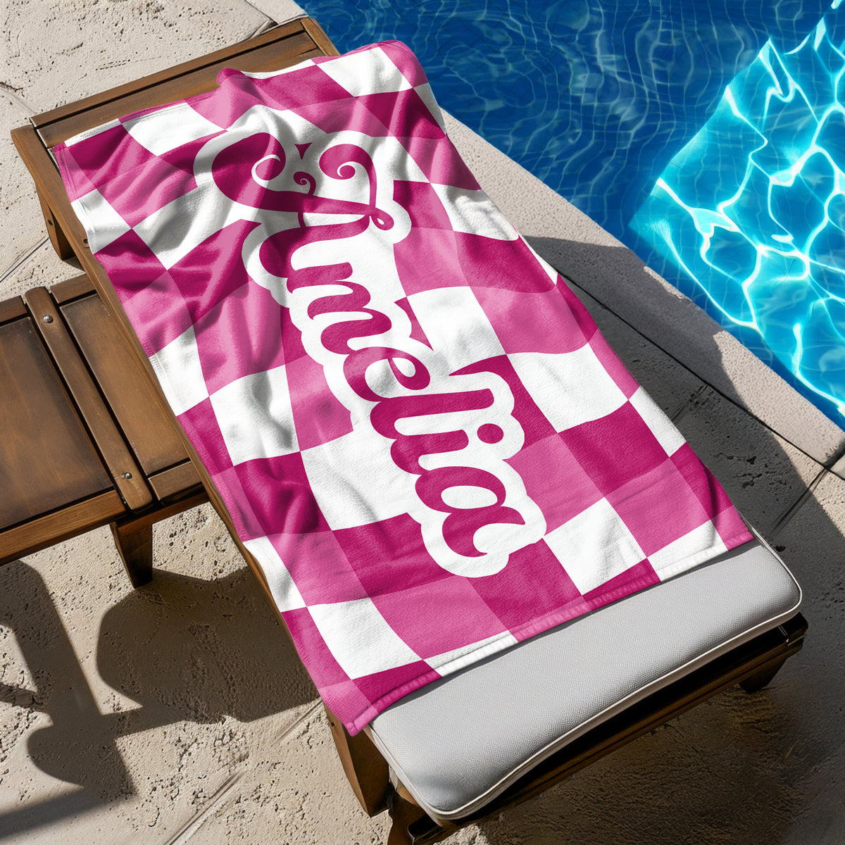 Personalized Vans Checker Pattern In Retro Style Beach Towel HA75 892798