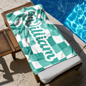 Personalized Vans Checker Pattern In Retro Style Beach Towel HA75 892798