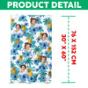 Custom Human Photo Tropical Vibe Family Beach Towel HA75 892646