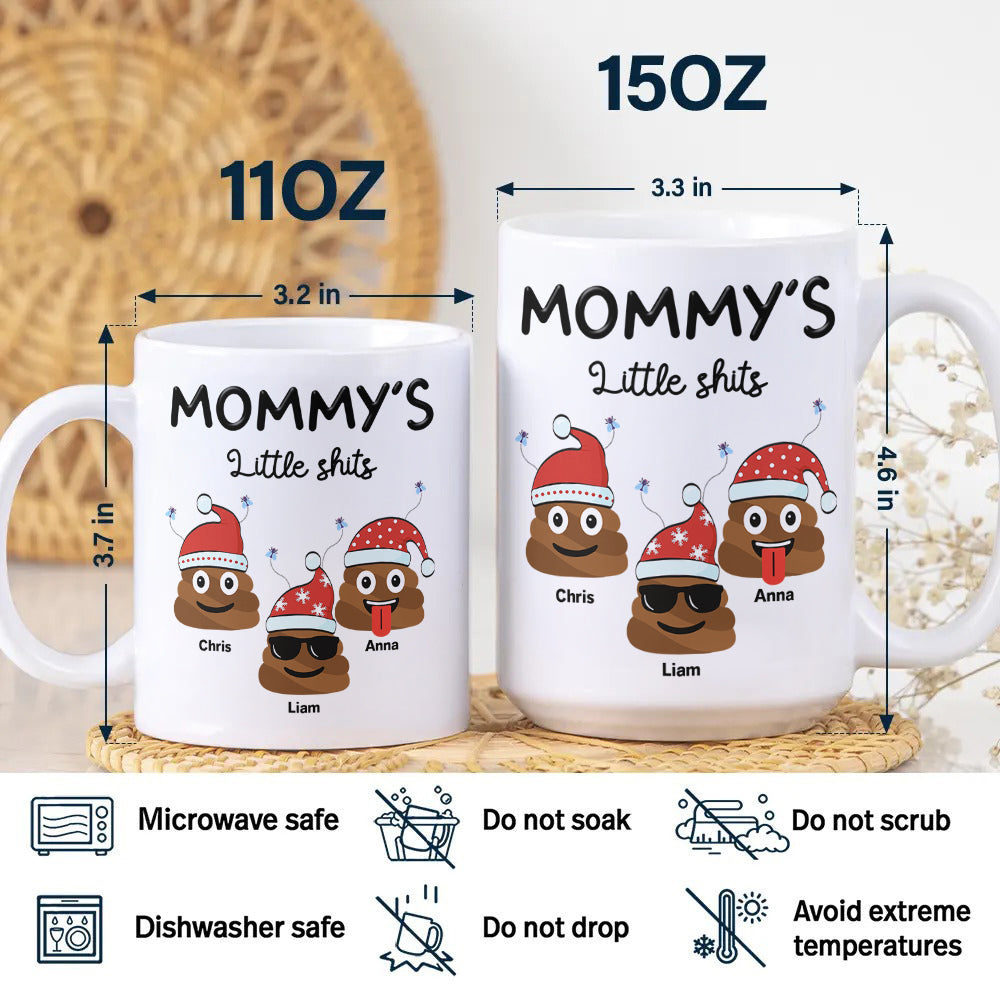 Personalized Mommy’s Little Shits Mug – Funny Christmas Gift for Mom CH07 896324