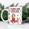 Personalized A Girl And Her Dog Version 3D Inflated Effect Mug HA75 898070