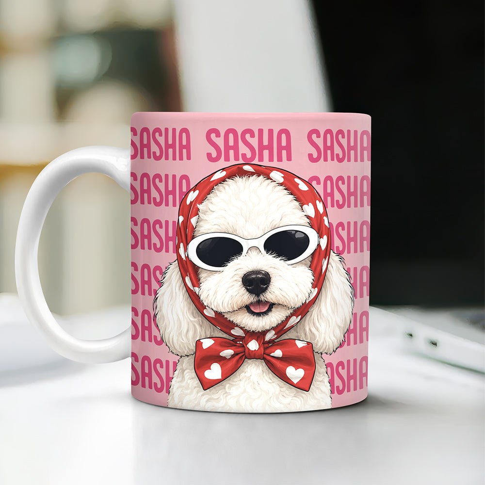 Custom Dog Photo Watercolor Print Full Mug - Personalized Pet Mug, Custom Dog Lover Gift for Family & Friends CH07 180094