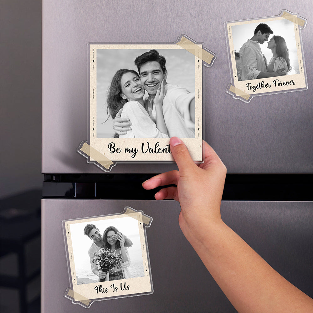Custom Couple Photo Acrylic Fridge Magnet Valentine Gift, Anniversary Gift HA75 920108