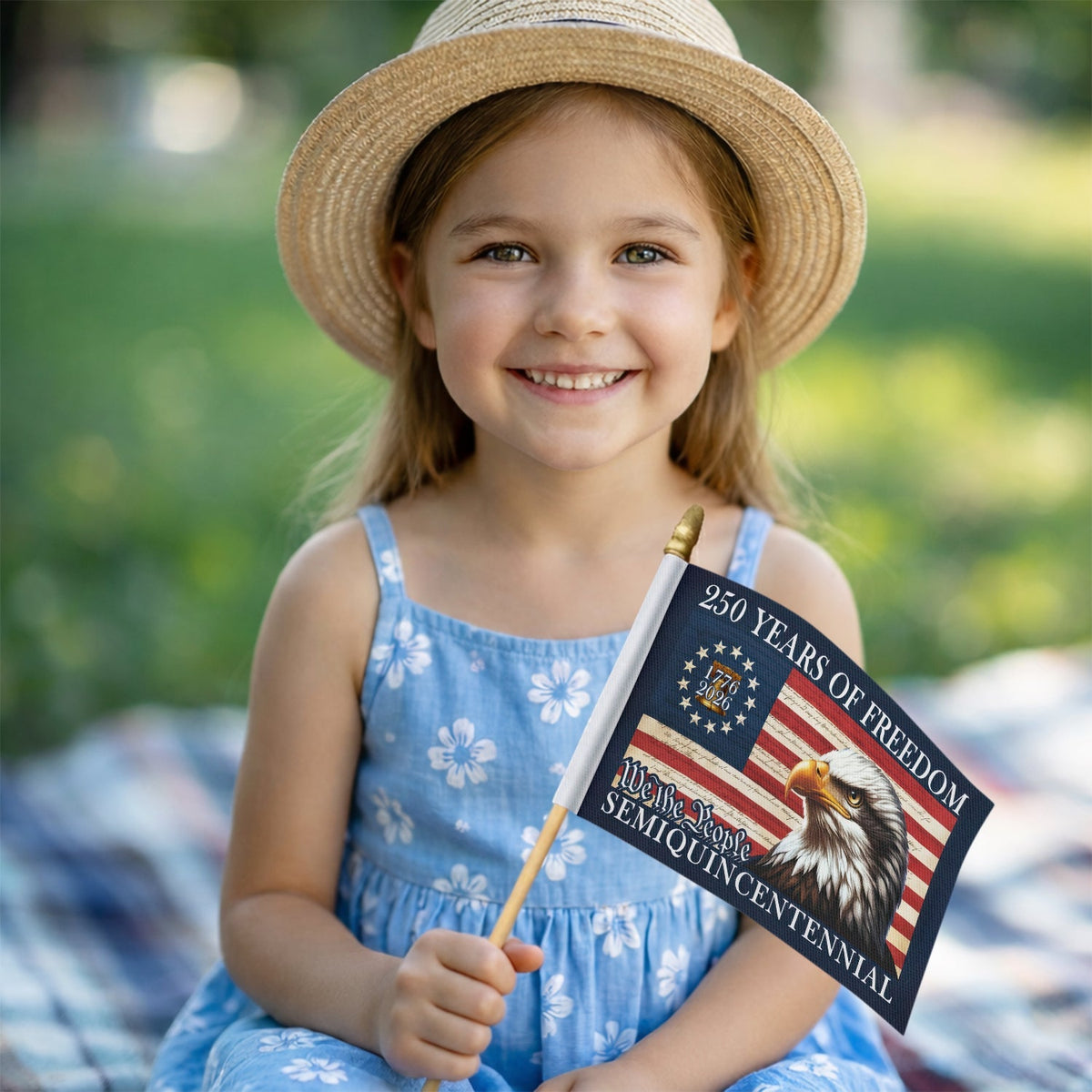 250 Years of Freedom American, Patriotic Eagle American Handheld Flag HO82 900928