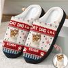Custom Photo Cat Dad Cat Mom Slipper For Christmas TH10 894453