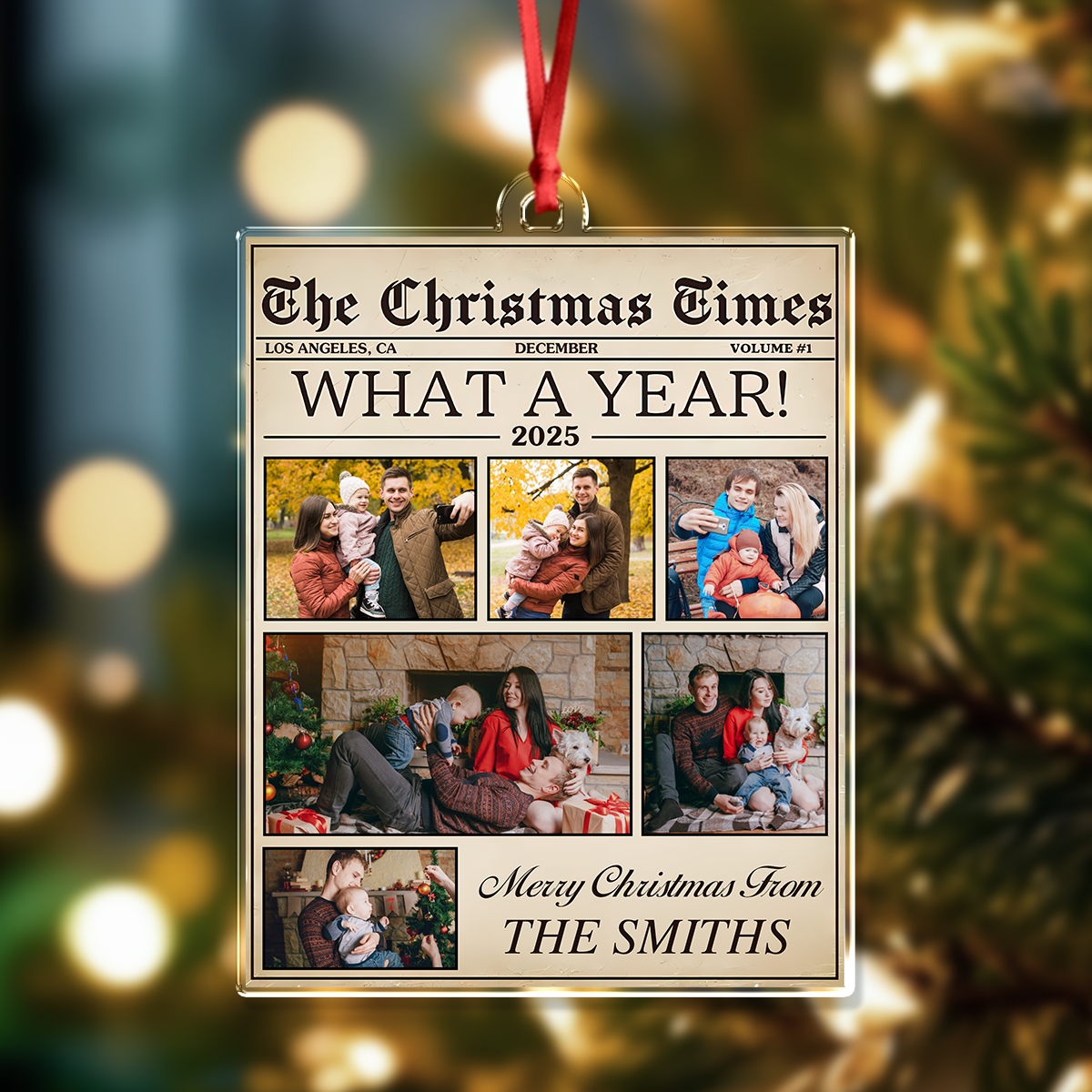 Custom Photo The Christmas Times What A Year Acrylic Ornament Holiday Keepsake For Family HO82 894758