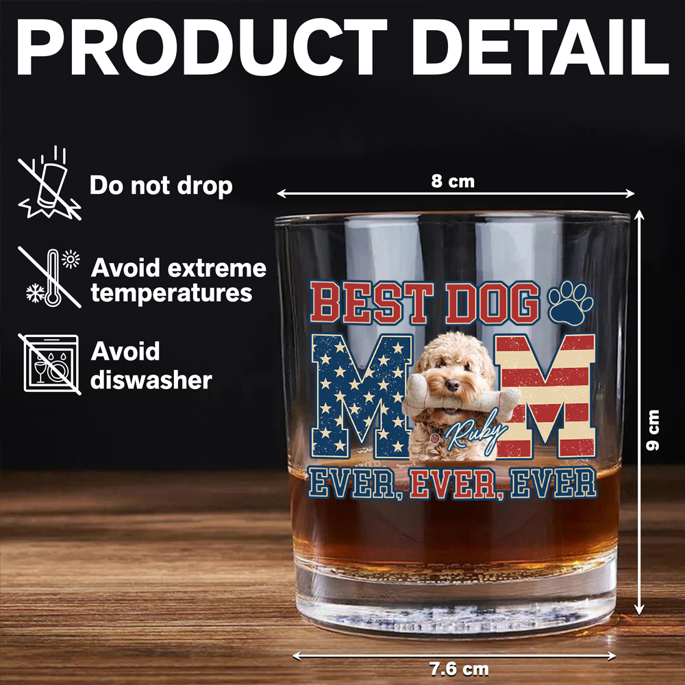 Custom Photo Best Dog Dad Ever Ever Ever Dog Whiskey Glass Gift For Father's Day, Birthday Gifts HO82 893934