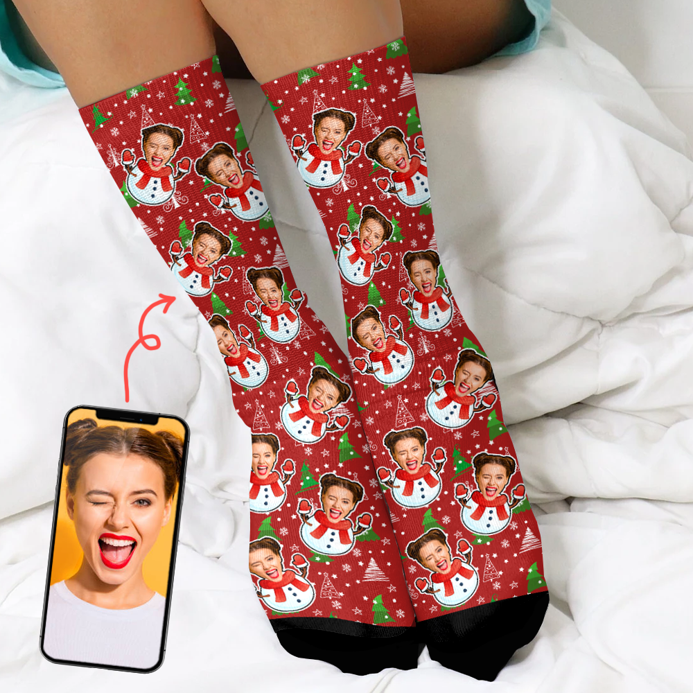 Custom Photo Christmas Socks Gift For Family CH07 899198