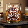 Personalized 250 Years In Purr-suit Of Liberty Vintage Dog Whiskey Glass HO82 901238