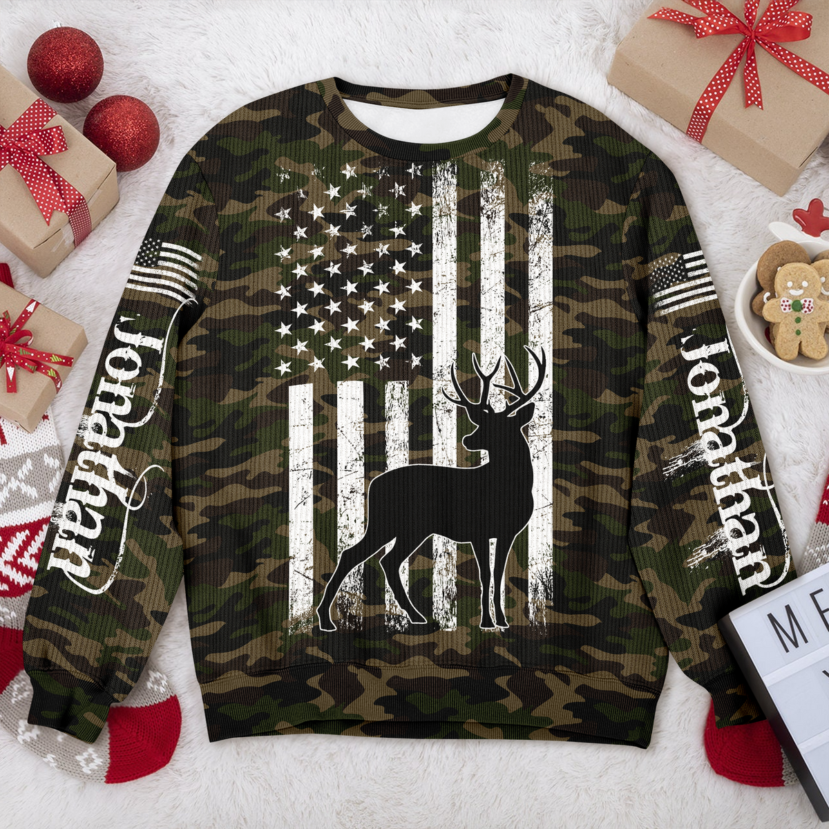 Personalized Custom Name Ugly Sweater For Hunter TH10 896495