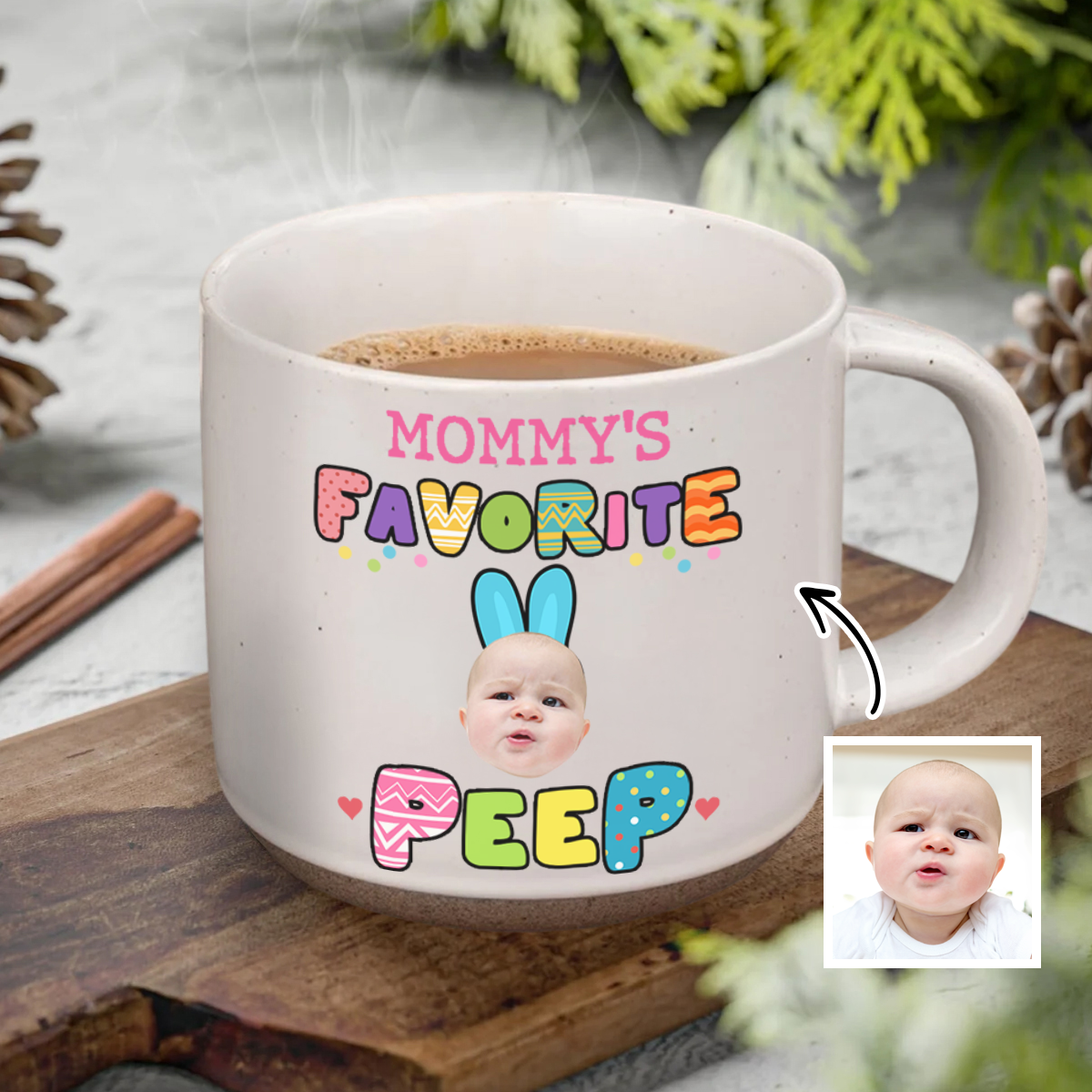 Custom Photo Favorite Peep For Easter Day Pottery Mug HO82 901184