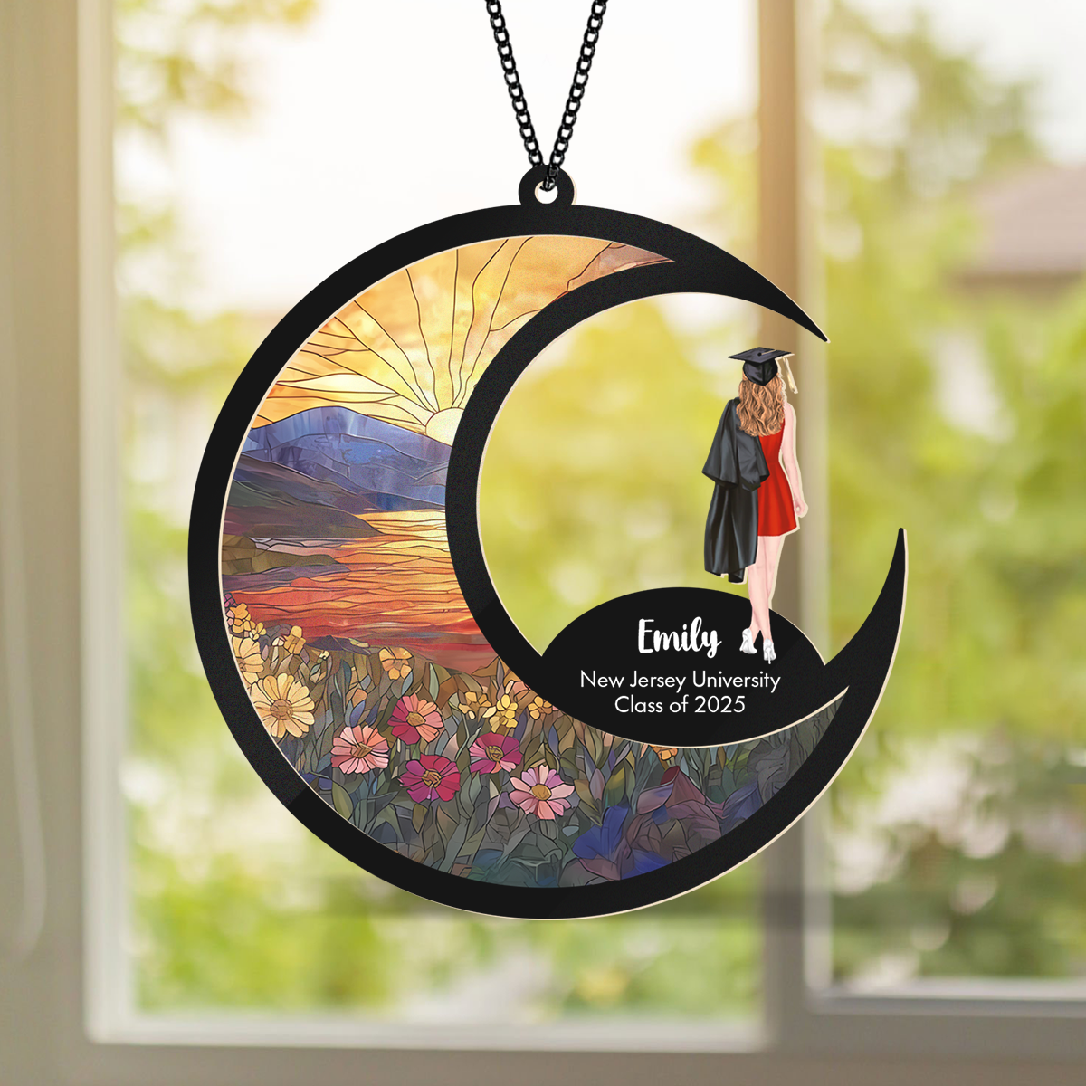 Personalized College Graduation Suncatcher Gift For Graduation Friend, Daughter LM32 897685