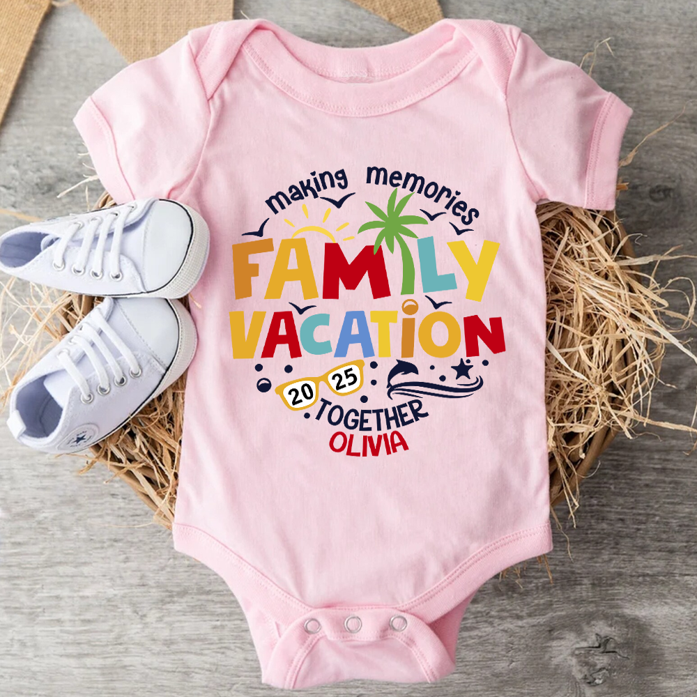 Personalized Family Vacation 2025 Making Memories Together Baby Onesie LM32 893815
