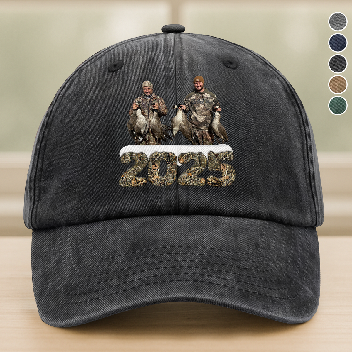 Custom Photo Washed Denim Baseball Cap Christmas Gifts For Duck Hunting HA75 898366