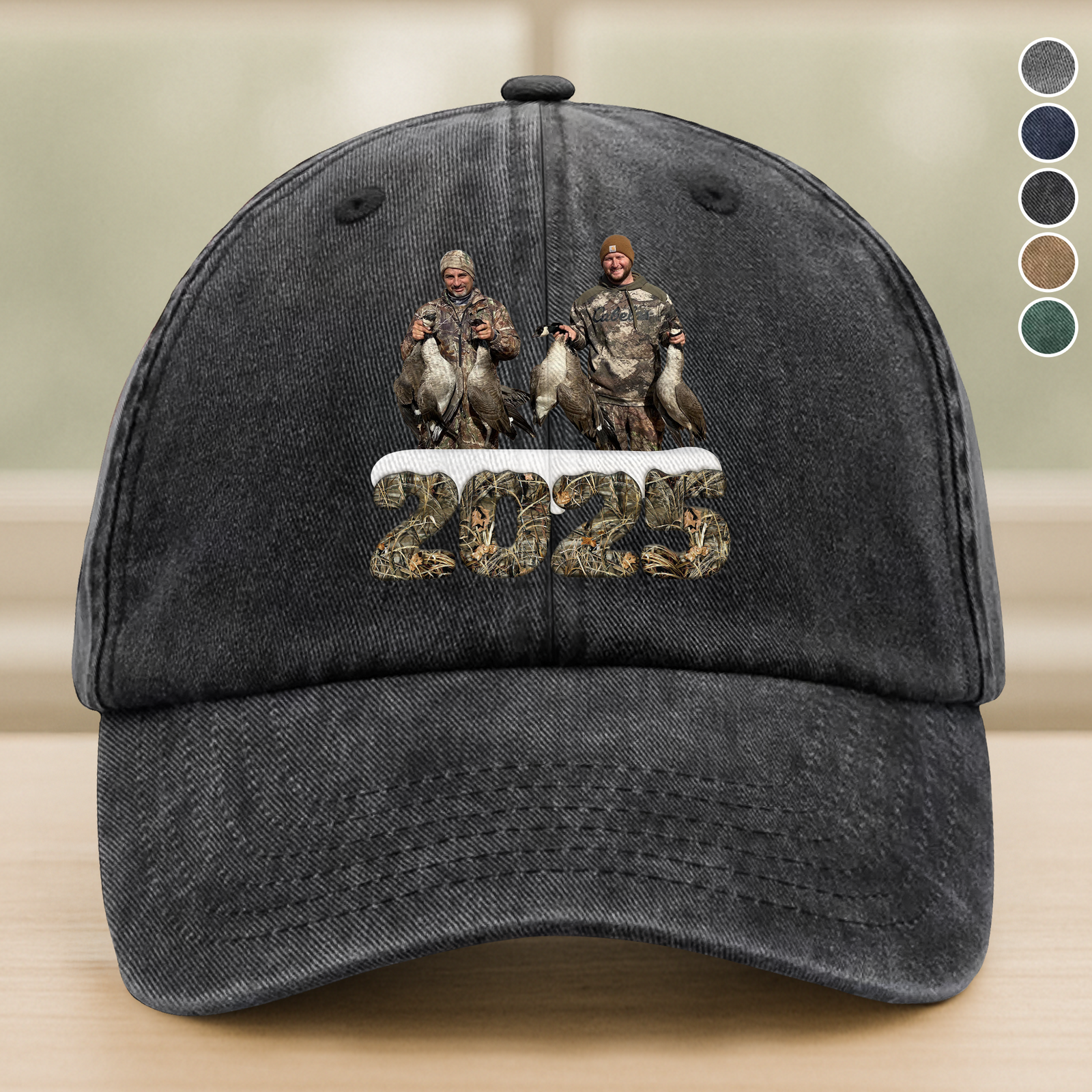 Custom Photo Washed Denim Baseball Cap Christmas Gifts For Duck Hunting HA75 898366