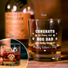 Custom Photo Congrats On Being my Dog Dad Whiskey Glass CH07 895416