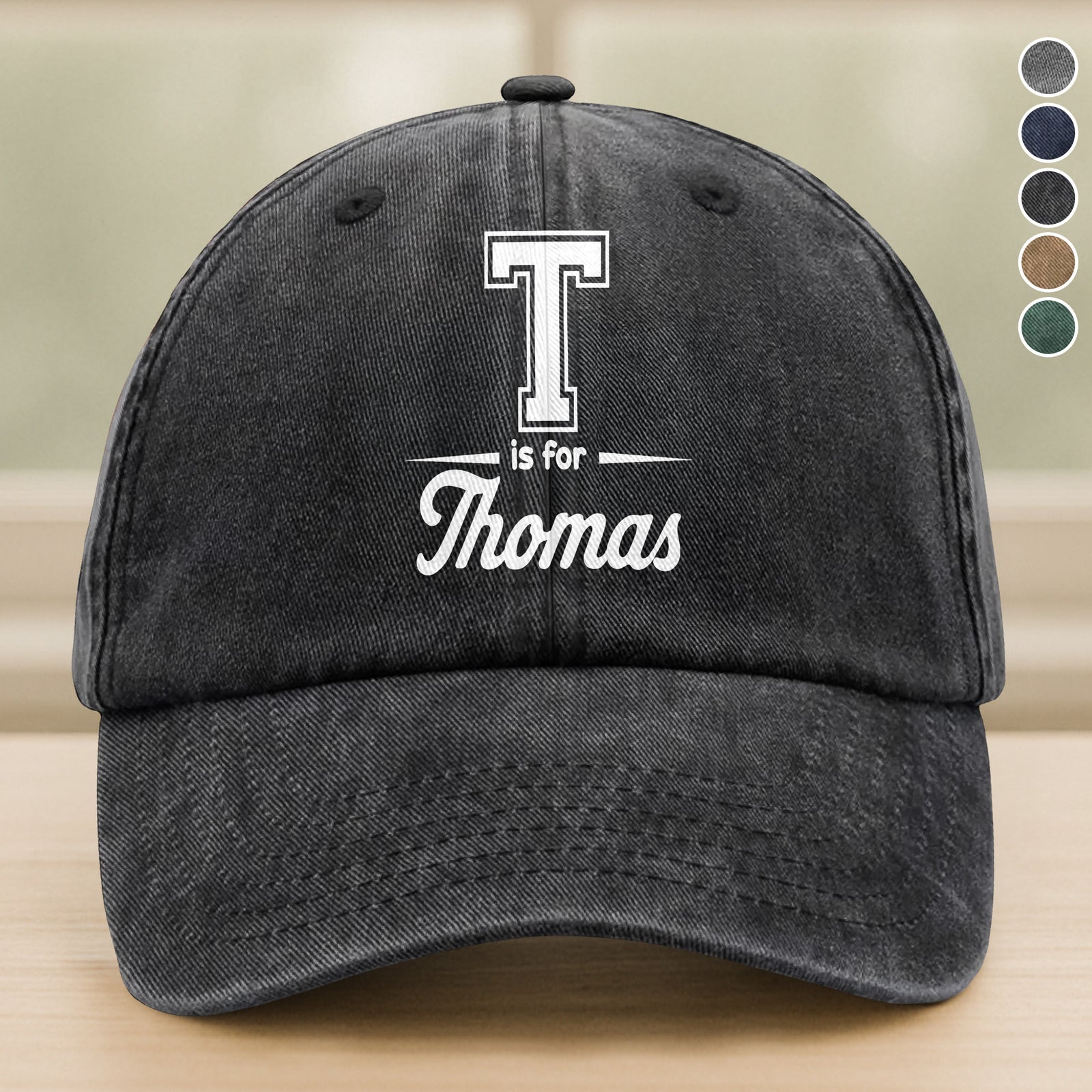 Personalized Custom Name On Washed Denim Baseball Cap TH10 896169