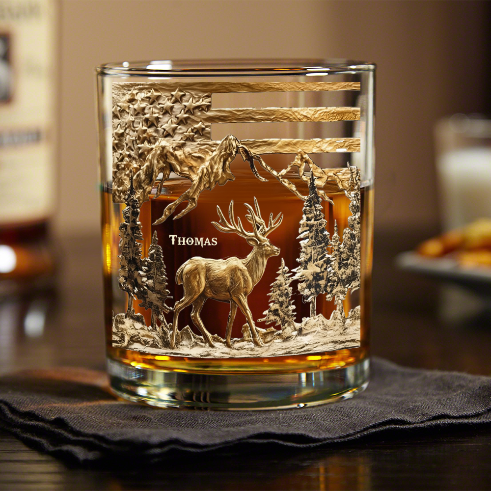 Hunting For Life - Personalized Deer Hunting Whiskey Glass CH07 895390
