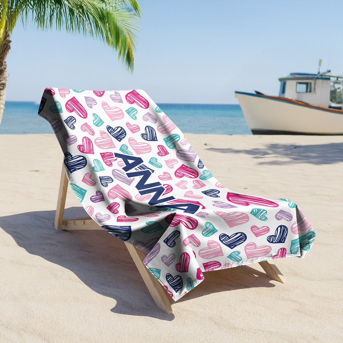 Personalized Beach Towel - Vacation Gear - For Beach, Pool, Camp, Vacation - Customize with Name HO82 894160