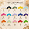 Custom Groom & Bride Name Bamboo Hand Fan Wedding Keepsake Gift CH07 180208
