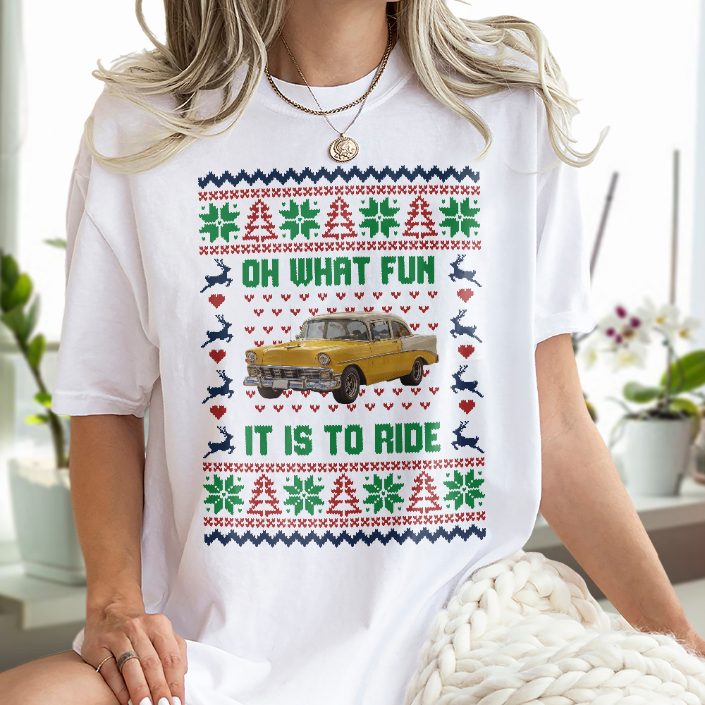Custom Car Photo Oh What Fun It Is To Ride Bright Shirt Gift For Car Lover HA75 898148