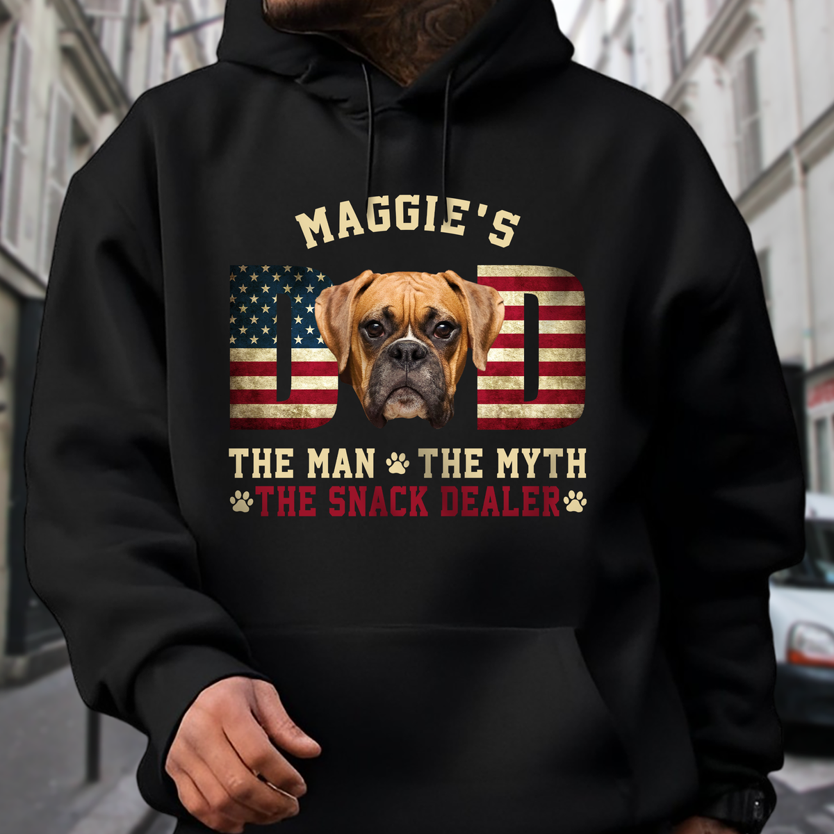 Custom Photo Dog - Dog's Dad The Man The Myth The Dealer American Flag Dad Shirt HA75 892440