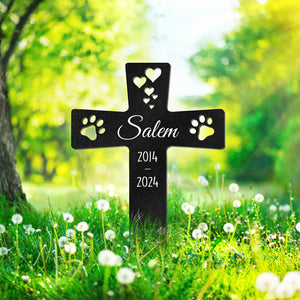 Custom Name And Year For Dog Cat Memorial Garden Stake TH10 891623