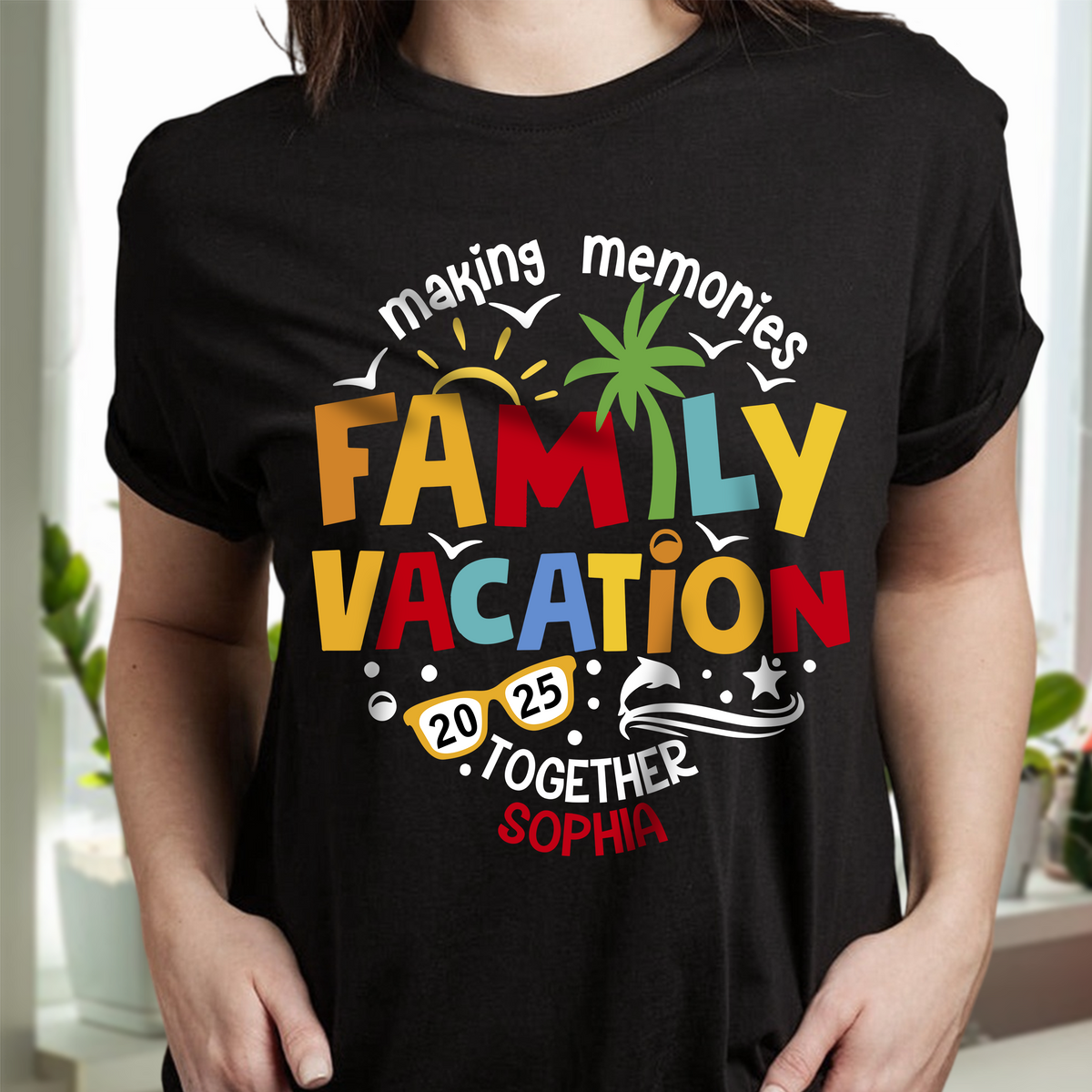 Personalized Family Vacation 2025 Making Memories Together Dark Shirt LM32 893811