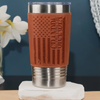 Custom Name Dad We Love You US Flag Leather Tumbler HA75 892560