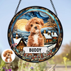 Custom Photo and Name Dog Cat Memorial Stained Glass Suncatcher Pet Loss Gift HA75 897054