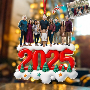 Custom Photo Together Forever Now Family Acrylic Ornament Gift For Mom, Dad, Brother, Sister, Kids HO82 900210