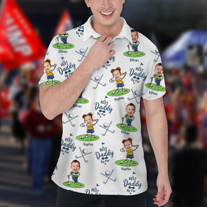 Custom Kid's Photo Best Dad By Par Polo Shirt HA75 892444