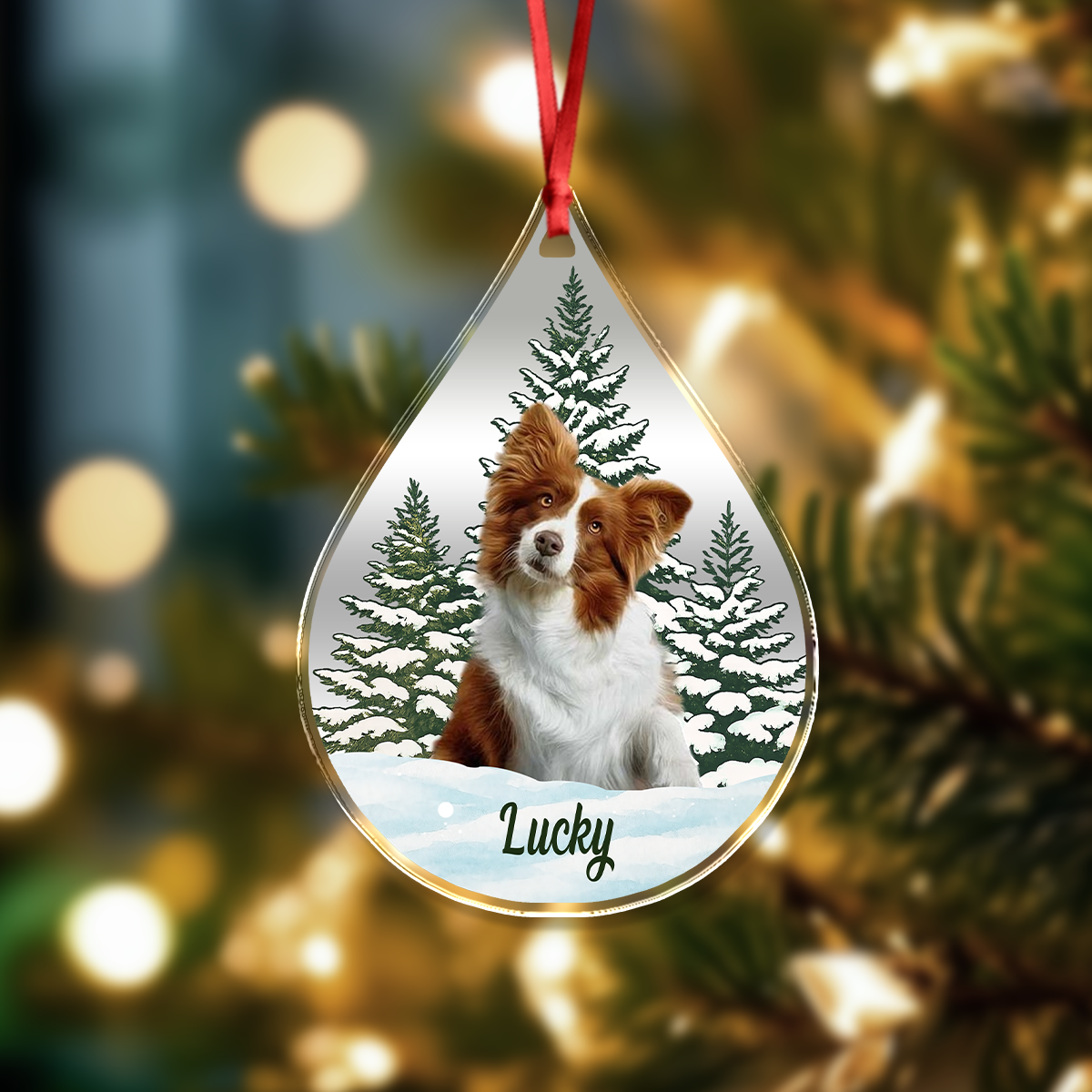 Custom Dog Cat Photo Christmas Acrylic Ornament TH10 896113