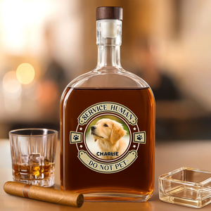 Custom Dog Photo Service Human Whiskey Bottle For Dog Lovers LM32 895029