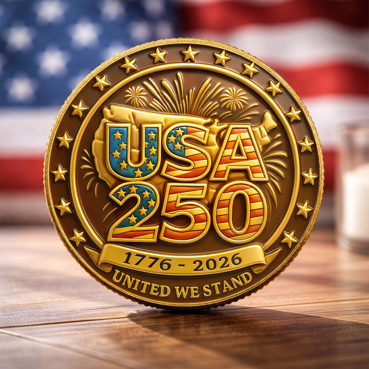 USA 250 Anniversary 1776-2026 United We Stand Coin HO82 901864