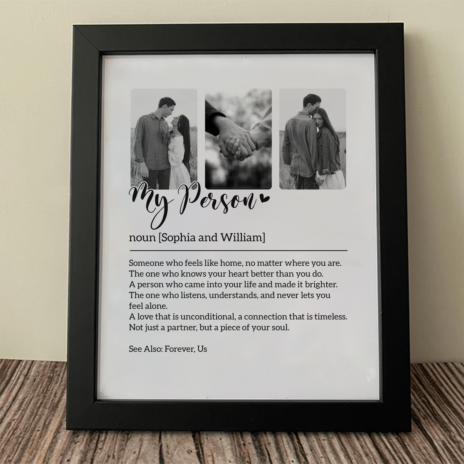 Custom Photo My Person Definition Personalized Picture Frame Couple Anniversary Gift, Valentines Day Gift HA75 920092