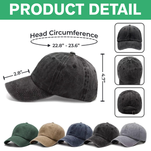 Custom Photo Dad & Kid Washed Denim Baseball Cap Father's Day, Gift For Dad CH07 895918