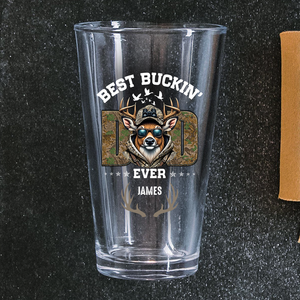 Best Buckin' Dad Hunter Dad Family Beer Glass For Hunter Lovers HO82 893808